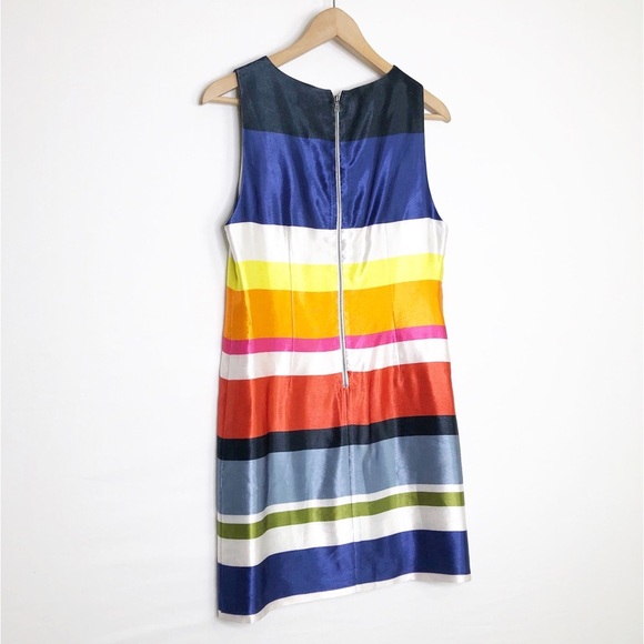Alice and Olivia Colorful Striped Color blocked Sleeveless Dress - Picture 10 of 11
